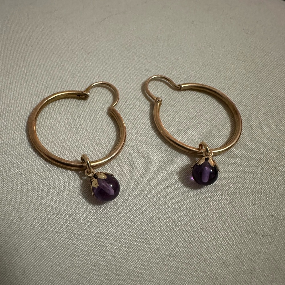 Rose gold amethyst earrings